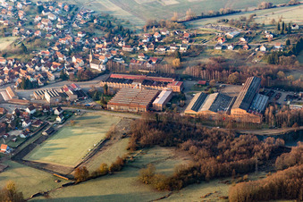 Zinswiller in the state Bas-Rhin, France from the plane