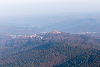 Castle ruins of the Château de Lichtenberg in the Northern Vosges in Lichtenberg in the state Bas-Rhin, France