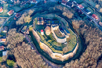 Castle of the fortress Chateau Lichtenberg with open-air stage in Lichtenberg in Grand Est, France