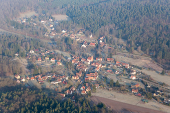 Aerial photograpy of Sparsbach in the state Bas-Rhin, France