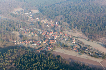 Oblique view of Sparsbach in the state Bas-Rhin, France