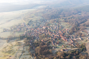 Aerial view of Weiterswiller in the state Bas-Rhin, France