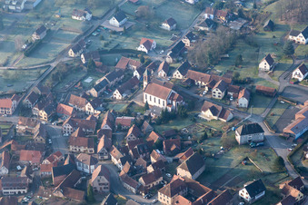 Aerial photograpy of Weiterswiller in the state Bas-Rhin, France