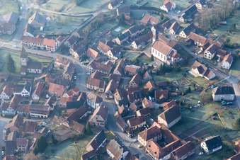 Oblique view of Weiterswiller in the state Bas-Rhin, France