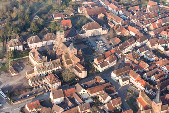 Neuwiller-lès-Saverne in the state Bas-Rhin, France from above