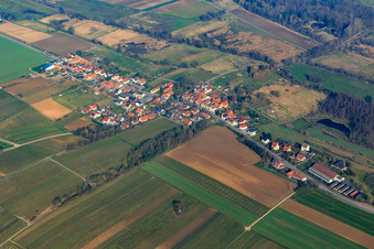Village overview from the east in Hergersweiler in the state Rhineland-Palatinate, Germany