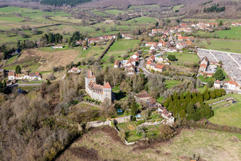 Épinac in the state Saone et Loire, France seen from above