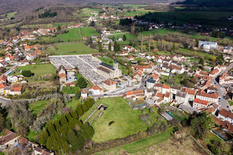 Épinac in the state Saone et Loire, France from the plane