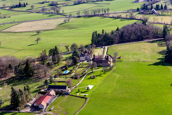 Aerial photograpy of Sully in the state Saone et Loire, France