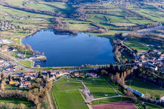 Aerial photograpy of (Burgundy) in Autun in the state Saone et Loire, France