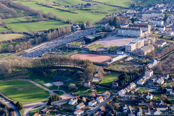 (Burgundy) in Autun in the state Saone et Loire, France from above