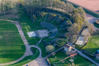 (Burgundy) in Autun in the state Saone et Loire, France out of the air