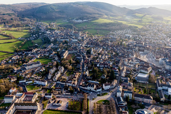 (Burgundy) in Autun in the state Saone et Loire, France viewn from the air