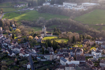 Drone image of (Burgundy) in Autun in the state Saone et Loire, France