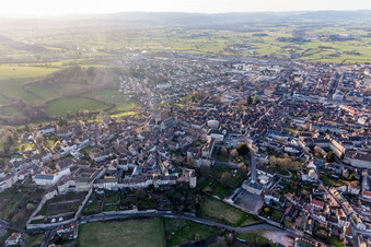 (Burgundy) in Autun in the state Saone et Loire, France from the drone perspective