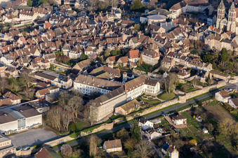 (Burgundy) in Autun in the state Saone et Loire, France from the plane