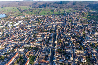 (Burgundy) in Autun in the state Saone et Loire, France from the drone perspective
