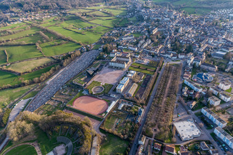 (Burgundy) in Autun in the state Saone et Loire, France seen from a drone