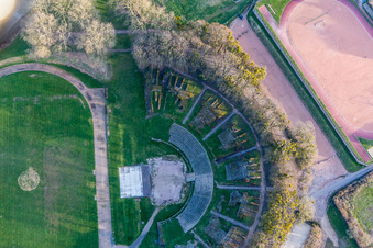 Aerial view of (Burgundy) in Autun in the state Saone et Loire, France