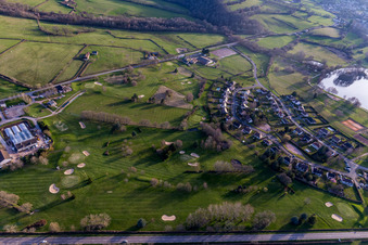 Aerial view of (Burgundy), Golf in Autun in the state Saone et Loire, France
