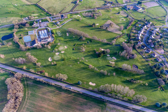 Aerial photograpy of (Burgundy), Golf in Autun in the state Saone et Loire, France