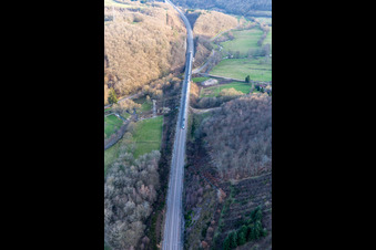 Aerial photograpy of TGV in Sully in the state Saone et Loire, France