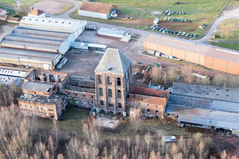Former steelworks (Burgundy) in Épinac in the state Saone et Loire, France out of the air