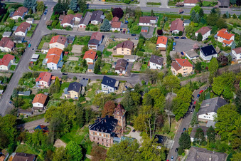 Aerial photograpy of Parkring in Jockgrim in the state Rhineland-Palatinate, Germany