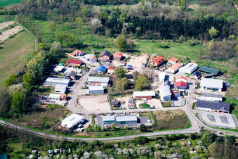 Industrial area south in Jockgrim in the state Rhineland-Palatinate, Germany