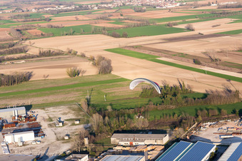 Al Casale Airport in Panellia di Sedegliano in the state Friuli Venezia Giulia, Italy from above