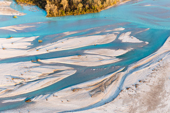 Aerial view of Borgata Mezzoli in the state Friuli Venezia Giulia, Italy