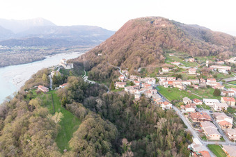 Aerial view of San Pietro in the state Friuli Venezia Giulia, Italy