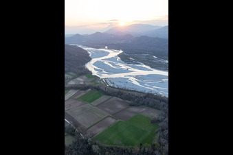 Oblique view of Cimano in the state Friuli Venezia Giulia, Italy