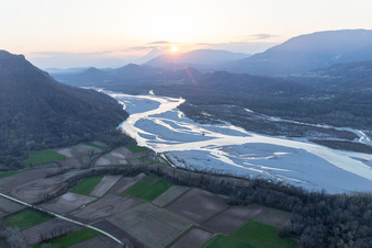 Cimano in the state Friuli Venezia Giulia, Italy from above