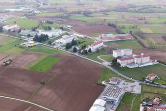Drone image of San Daniele del Friuli in the state Udine, Italy