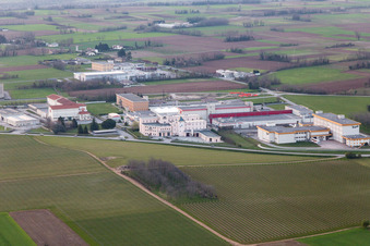 Aerial view of Zona Industriale Prosciutti in the state Friuli Venezia Giulia, Italy