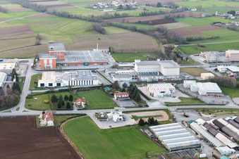 Oblique view of Zona Industriale Prosciutti in the state Friuli Venezia Giulia, Italy
