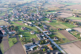 Aerial view of Poiana in the state Friuli Venezia Giulia, Italy