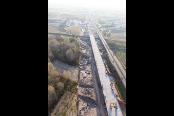 Aerial photograpy of Ronchis in the state Udine, Italy
