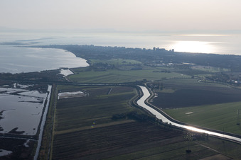 Aerial view of Pantani in the state Friuli Venezia Giulia, Italy