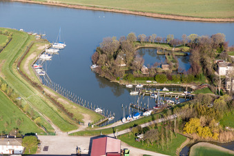 Aerial photograpy of Terzo Bacino in the state Veneto, Italy