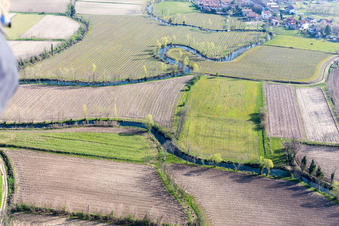Aerial view of S.S. N.13 Pontebbana in the state Friuli Venezia Giulia, Italy