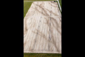 Oblique view of Rauscedo-Domanins in the state Friuli Venezia Giulia, Italy