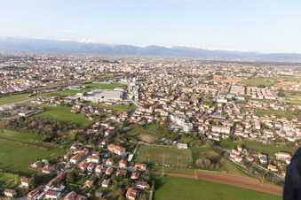 Aerial view of Basaldella in the state Friuli Venezia Giulia, Italy