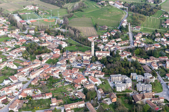 Aerial view of Vicinale in the state Friuli Venezia Giulia, Italy