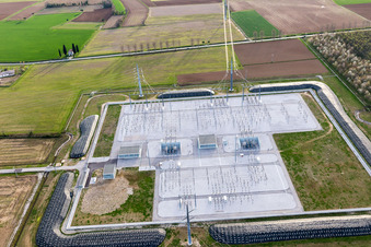 Aerial view of Persereano in the state Friuli Venezia Giulia, Italy