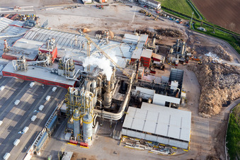 Oblique view of Bicinicco in the state Udine, Italy