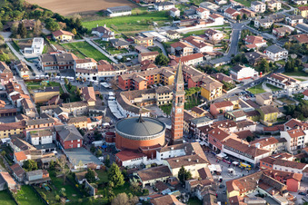 Aerial view of Monte Santo-Stradalta in the state Friuli Venezia Giulia, Italy