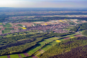 City view from the southwest in Kandel in the state Rhineland-Palatinate, Germany