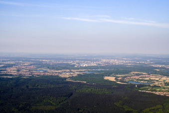 Scheibenhard in the state Bas-Rhin, France seen from above